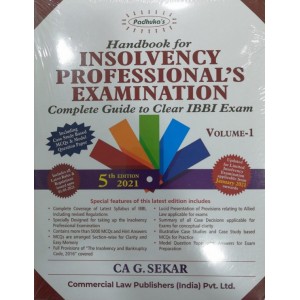 Padhuka's Handbook for Insolvency Professional's Examination 2021 by CA. G. Sekar [2 Volumes] by Commercial Law Publisher